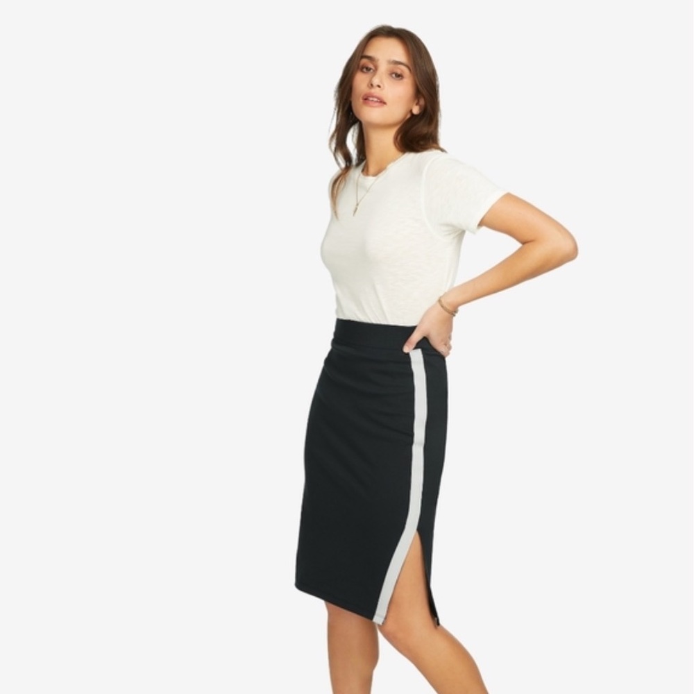 AMERICAN GIANT - Ponte skirt in black/white size 4 (small/medium)